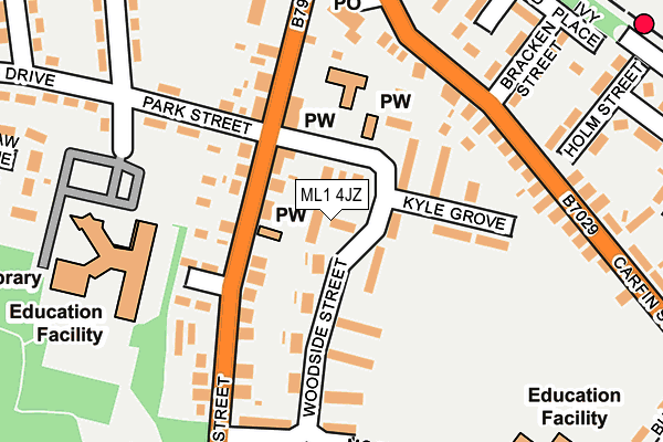 ML1 4JZ map - OS OpenMap – Local (Ordnance Survey)