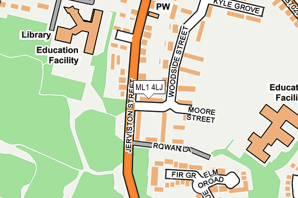 ML1 4LJ map - OS OpenMap – Local (Ordnance Survey) ML1 4LJ map - OS OpenMap – Local (Ordnance Survey)