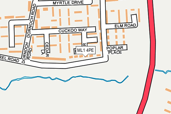 ML1 4PE map - OS OpenMap – Local (Ordnance Survey) ML1 4PE map - OS OpenMap – Local (Ordnance Survey)
