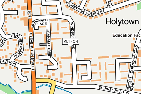 ML1 4QN map - OS OpenMap – Local (Ordnance Survey) ML1 4QN map - OS OpenMap – Local (Ordnance Survey)