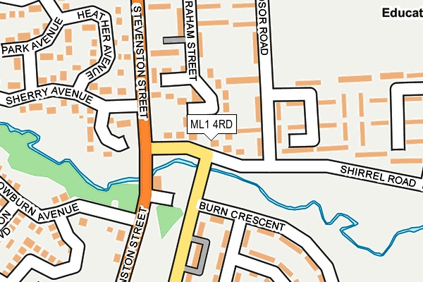 ML1 4RD map - OS OpenMap – Local (Ordnance Survey) ML1 4RD map - OS OpenMap – Local (Ordnance Survey)