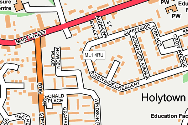 ML1 4RU map - OS OpenMap – Local (Ordnance Survey) ML1 4RU map - OS OpenMap – Local (Ordnance Survey)