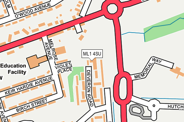 ML1 4SU map - OS OpenMap – Local (Ordnance Survey) ML1 4SU map - OS OpenMap – Local (Ordnance Survey)