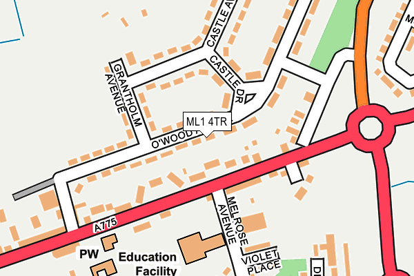 ML1 4TR map - OS OpenMap – Local (Ordnance Survey) ML1 4TR map - OS OpenMap – Local (Ordnance Survey)