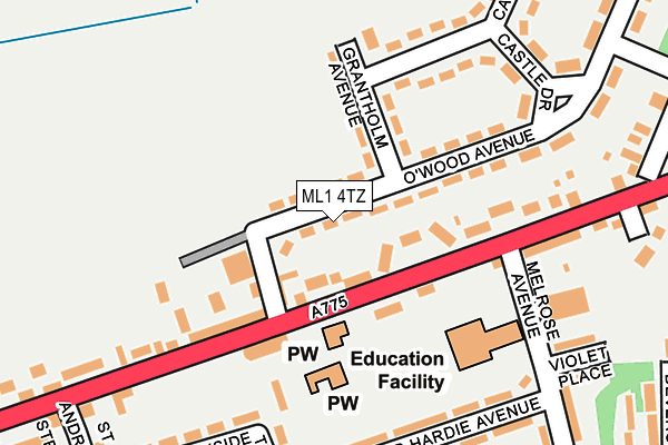 ML1 4TZ map - OS OpenMap – Local (Ordnance Survey) ML1 4TZ map - OS OpenMap – Local (Ordnance Survey)