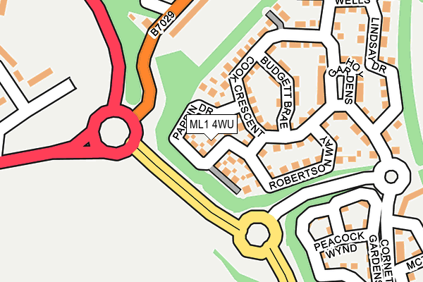 ML1 4WU map - OS OpenMap – Local (Ordnance Survey) ML1 4WU map - OS OpenMap – Local (Ordnance Survey)