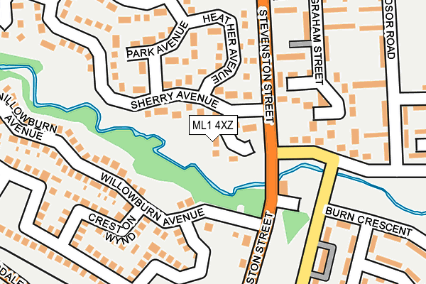 ML1 4XZ map - OS OpenMap – Local (Ordnance Survey) ML1 4XZ map - OS OpenMap – Local (Ordnance Survey)