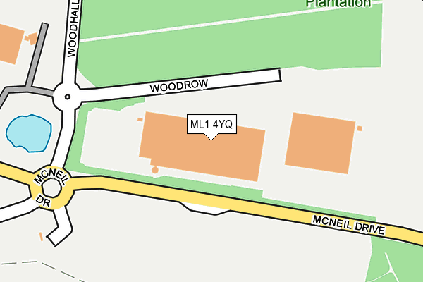 ML1 4YQ map - OS OpenMap – Local (Ordnance Survey) ML1 4YQ map - OS OpenMap – Local (Ordnance Survey)