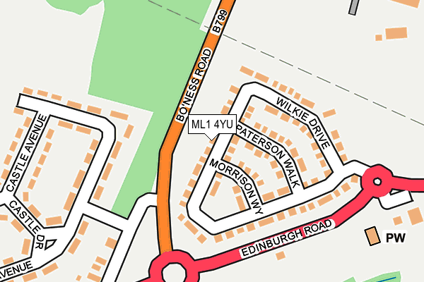 ML1 4YU map - OS OpenMap – Local (Ordnance Survey) ML1 4YU map - OS OpenMap – Local (Ordnance Survey)