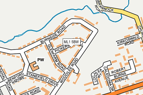 ML1 5BW map - OS OpenMap – Local (Ordnance Survey) ML1 5BW map - OS OpenMap – Local (Ordnance Survey)