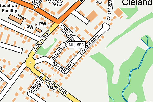 ML1 5FG map - OS OpenMap – Local (Ordnance Survey) ML1 5FG map - OS OpenMap – Local (Ordnance Survey)