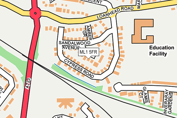 ML1 5FR map - OS OpenMap – Local (Ordnance Survey) ML1 5FR map - OS OpenMap – Local (Ordnance Survey)