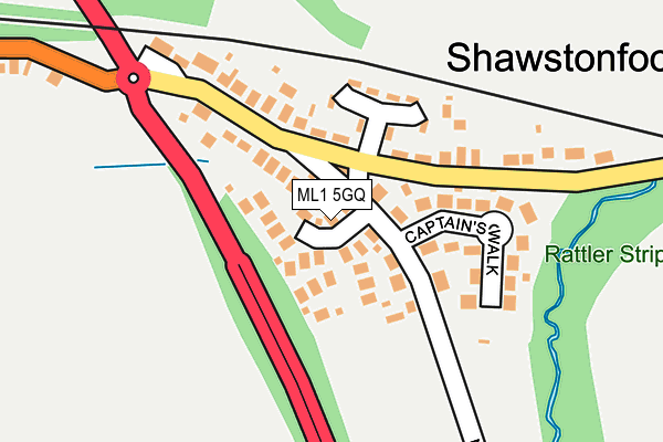 ML1 5GQ map - OS OpenMap – Local (Ordnance Survey) ML1 5GQ map - OS OpenMap – Local (Ordnance Survey)