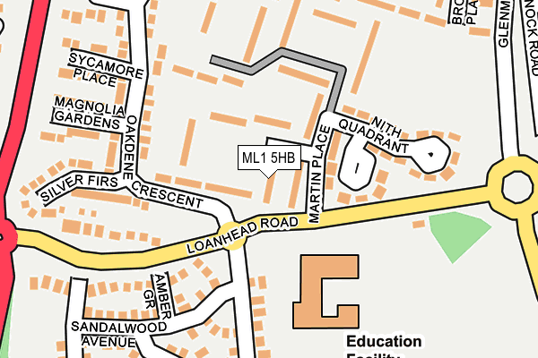 ML1 5HB map - OS OpenMap – Local (Ordnance Survey) ML1 5HB map - OS OpenMap – Local (Ordnance Survey)