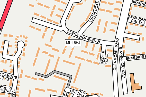 ML1 5HJ map - OS OpenMap – Local (Ordnance Survey) ML1 5HJ map - OS OpenMap – Local (Ordnance Survey)