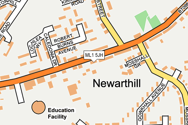 ML1 5JH map - OS OpenMap – Local (Ordnance Survey) ML1 5JH map - OS OpenMap – Local (Ordnance Survey)