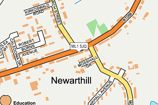 ML1 5JQ map - OS OpenMap – Local (Ordnance Survey) ML1 5JQ map - OS OpenMap – Local (Ordnance Survey)