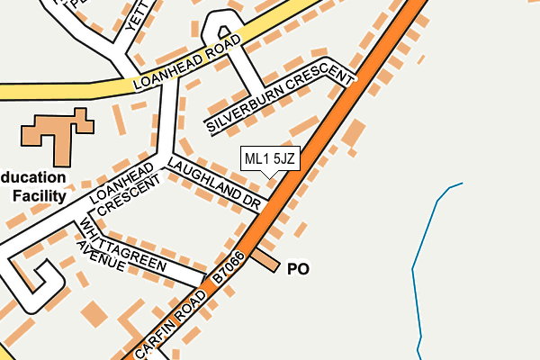 ML1 5JZ map - OS OpenMap – Local (Ordnance Survey) ML1 5JZ map - OS OpenMap – Local (Ordnance Survey)