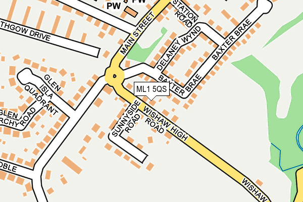 ML1 5QS map - OS OpenMap – Local (Ordnance Survey) ML1 5QS map - OS OpenMap – Local (Ordnance Survey)