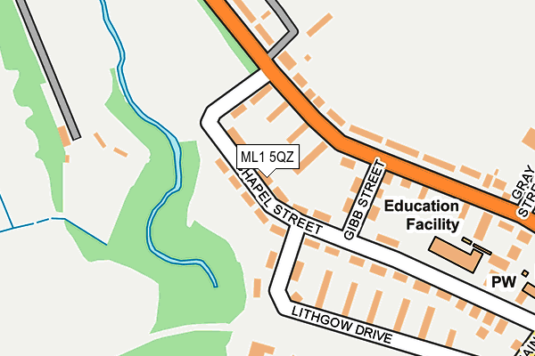 ML1 5QZ map - OS OpenMap – Local (Ordnance Survey) ML1 5QZ map - OS OpenMap – Local (Ordnance Survey)