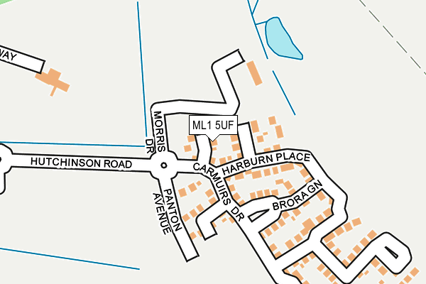 ML1 5UF map - OS OpenMap – Local (Ordnance Survey) ML1 5UF map - OS OpenMap – Local (Ordnance Survey)
