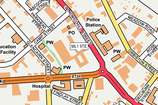 ML1 9TE map - OS OpenMap – Local (Ordnance Survey) ML1 9TE map - OS OpenMap – Local (Ordnance Survey)