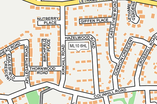 ML10 6HL map - OS OpenMap – Local (Ordnance Survey)