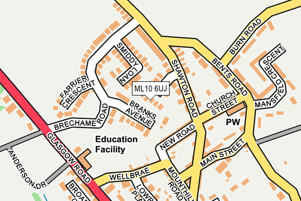 ML10 6UJ map - OS OpenMap – Local (Ordnance Survey) ML10 6UJ map - OS OpenMap – Local (Ordnance Survey)