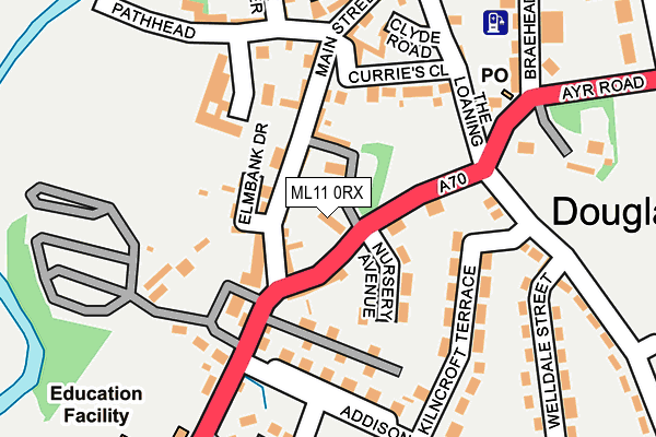 ML11 0RX map - OS OpenMap – Local (Ordnance Survey) ML11 0RX map - OS OpenMap – Local (Ordnance Survey)