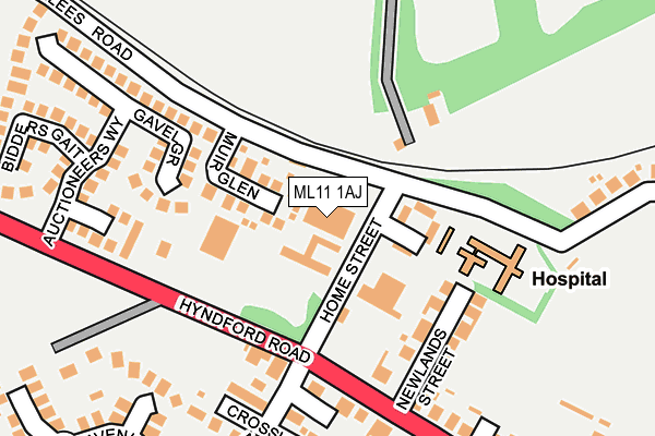ML11 1AJ map - OS OpenMap – Local (Ordnance Survey) ML11 1AJ map - OS OpenMap – Local (Ordnance Survey)