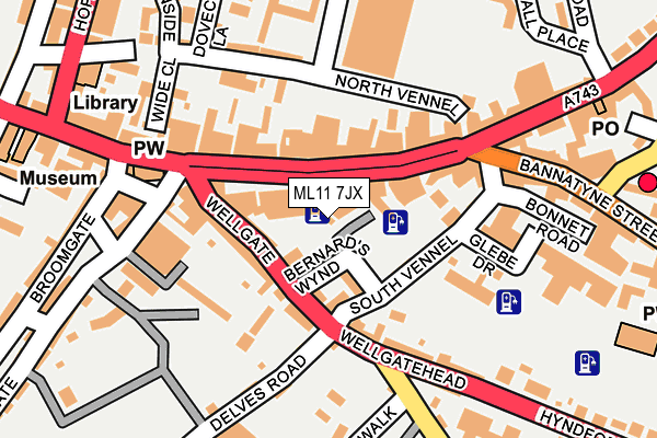 ML11 7JX map - OS OpenMap – Local (Ordnance Survey) ML11 7JX map - OS OpenMap – Local (Ordnance Survey)