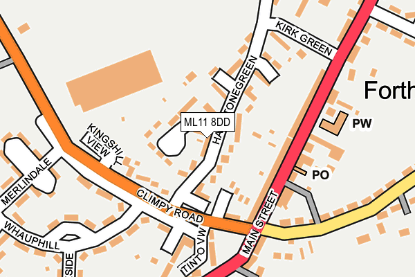 ML11 8DD map - OS OpenMap – Local (Ordnance Survey) ML11 8DD map - OS OpenMap – Local (Ordnance Survey)