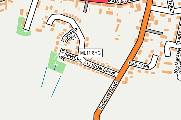 ML11 8HG map - OS OpenMap – Local (Ordnance Survey) ML11 8HG map - OS OpenMap – Local (Ordnance Survey)