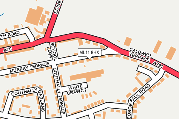 ML11 8HX map - OS OpenMap – Local (Ordnance Survey) ML11 8HX map - OS OpenMap – Local (Ordnance Survey)