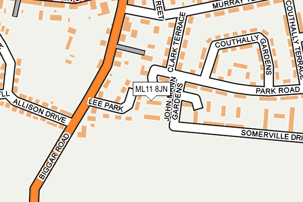 ML11 8JN map - OS OpenMap – Local (Ordnance Survey) ML11 8JN map - OS OpenMap – Local (Ordnance Survey)