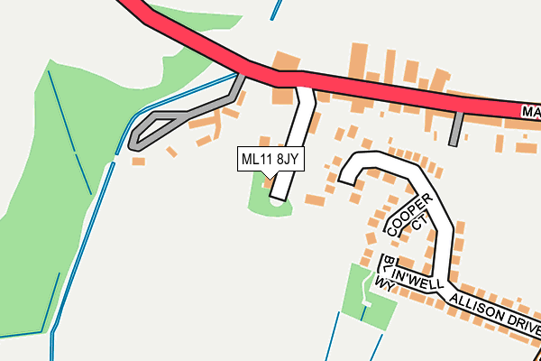 ML11 8JY map - OS OpenMap – Local (Ordnance Survey) ML11 8JY map - OS OpenMap – Local (Ordnance Survey)