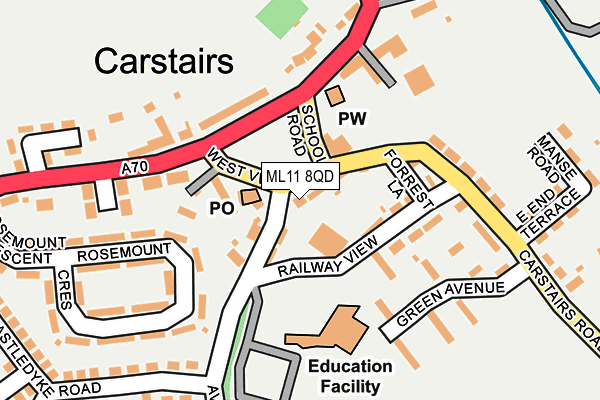 ML11 8QD map - OS OpenMap – Local (Ordnance Survey) ML11 8QD map - OS OpenMap – Local (Ordnance Survey)