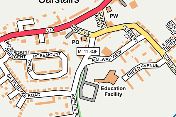 ML11 8QE map - OS OpenMap – Local (Ordnance Survey) ML11 8QE map - OS OpenMap – Local (Ordnance Survey)