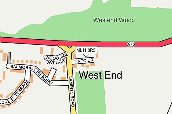 ML11 8RS map - OS OpenMap – Local (Ordnance Survey) ML11 8RS map - OS OpenMap – Local (Ordnance Survey)