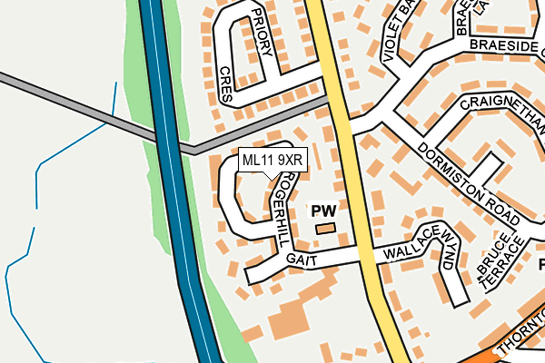 ML11 9XR map - OS OpenMap – Local (Ordnance Survey) ML11 9XR map - OS OpenMap – Local (Ordnance Survey)