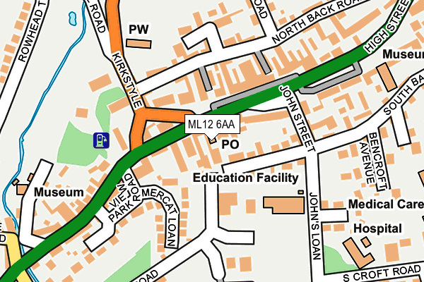 ML12 6AA map - OS OpenMap – Local (Ordnance Survey) ML12 6AA map - OS OpenMap – Local (Ordnance Survey)