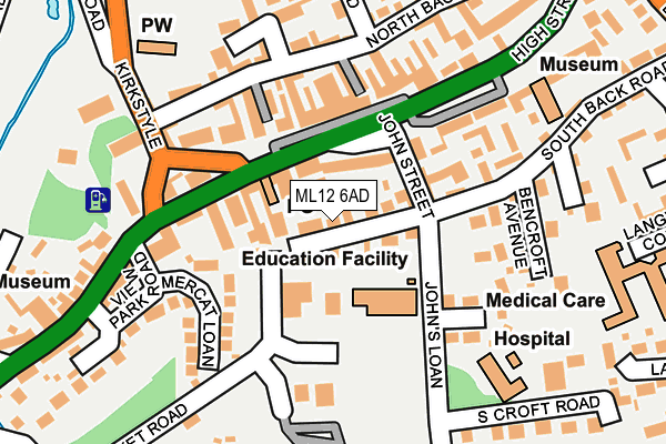 ML12 6AD map - OS OpenMap – Local (Ordnance Survey)