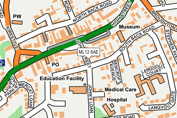 ML12 6AE map - OS OpenMap – Local (Ordnance Survey) ML12 6AE map - OS OpenMap – Local (Ordnance Survey)