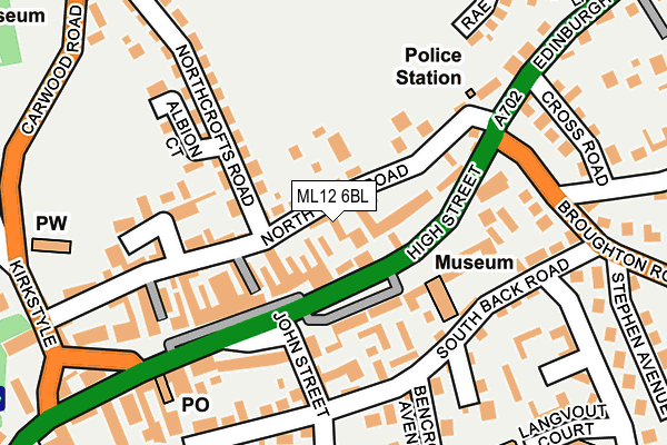 ML12 6BL map - OS OpenMap – Local (Ordnance Survey) ML12 6BL map - OS OpenMap – Local (Ordnance Survey)