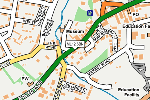 ML12 6BN map - OS OpenMap – Local (Ordnance Survey) ML12 6BN map - OS OpenMap – Local (Ordnance Survey)