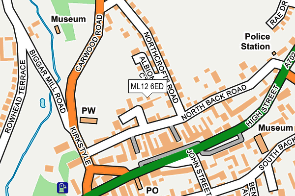 ML12 6ED map - OS OpenMap – Local (Ordnance Survey) ML12 6ED map - OS OpenMap – Local (Ordnance Survey)