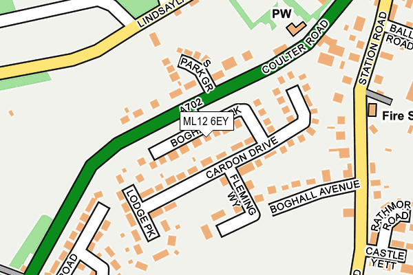 ML12 6EY map - OS OpenMap – Local (Ordnance Survey) ML12 6EY map - OS OpenMap – Local (Ordnance Survey)