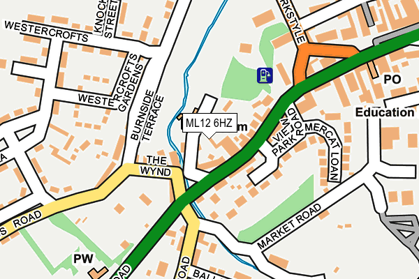 ML12 6HZ map - OS OpenMap – Local (Ordnance Survey) ML12 6HZ map - OS OpenMap – Local (Ordnance Survey)