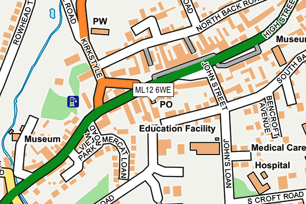 ML12 6WE map - OS OpenMap – Local (Ordnance Survey) ML12 6WE map - OS OpenMap – Local (Ordnance Survey)