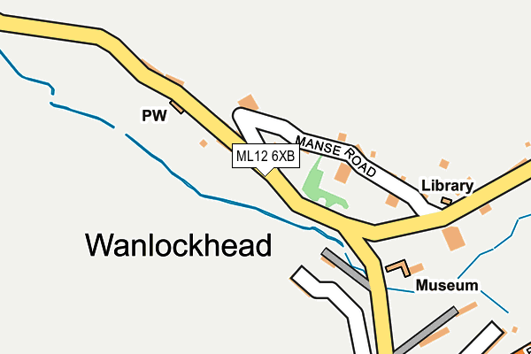 ML12 6XB map - OS OpenMap – Local (Ordnance Survey) ML12 6XB map - OS OpenMap – Local (Ordnance Survey)